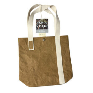 Out of the Woods Shopping Tote Brown Eco Reusable Bag Cotton Handles Rabbit Pure